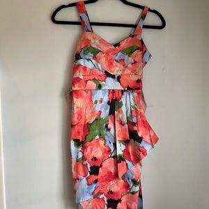 2-Hip Floral Junior Dress